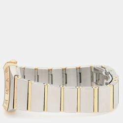 Pre Owned Omega Constellation 123.20.24 Quartz MOP Rose Gold Stainless Steel Womens Wristwatch 25 mm