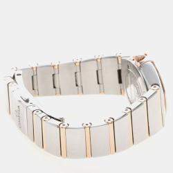 Pre Owned Omega Constellation 131.20.25 Quartz Rose Gold Stainless Steel Womens Wristwatch 26 mm