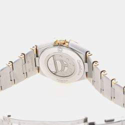 Pre Owned Omega Constellation 131.25.25 Quartz Yellow Gold Stainless Steel Women's Wristwatch 25 mm
