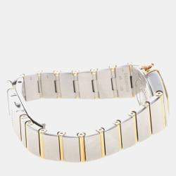 Pre Owned Omega Constellation 131.25.25 Quartz Yellow Gold Stainless Steel Women's Wristwatch 25 mm