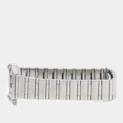 مملوكة مسبقًا ساعة يد نسائية أوميغا كونستليشن ستانلس ستيل مر�صعة بالألماس ذات وجه لؤلؤي 22.5 ملم