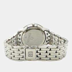 Pre Owned Omega De Ville Prestige 424.10.27.60.01.001 Quartz Black Stainless Steel Women's Wristwatch 24.4mm