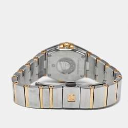 Pre Owned Omega Constellation 795.1002 Silver Dial 18K Yellow Gold Stainless Steel Women's Wristwatch 24 mm
