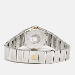 Pre Owned Omega Constellation 123.20.24.60.55.005 Mother Of Pearl Diamond 18K Rose Gold Stainless Steel Women's Wristwatch 24 mm