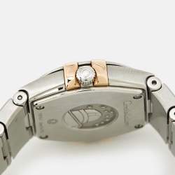 Pre Owned Omega Constellation 123.20.24.60.55.005 Mother Of Pearl Diamond 18K Rose Gold Stainless Steel Women's Wristwatch 24 mm