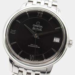 Pre Owned Omega De Ville Prestige 424.10.33.20.01.001 Automatic Black Stainless Steel Women's Wristwatch 32.5 mm