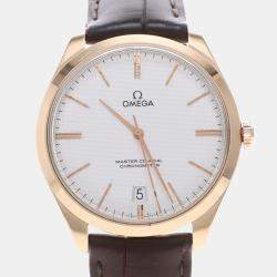 Pre Owned Omega De Ville TrÃ©sor 432.53.40 Manual White Gold Men's Wristwatch 40mm