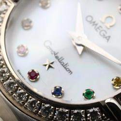Pre Owned Omega Constellation 1460.79 Automatic White Stainless Steel Women's Wristwatch 23 mm