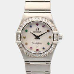 Pre Owned Omega Constellation 1460.79 Automatic White Stainless Steel Women's Wristwatch 23 mm