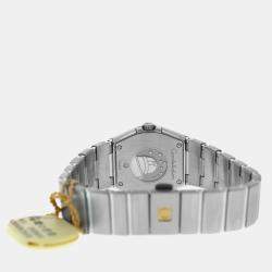 Pre Owned Omega Constellation 123.15.27.60.55.002 Quartz White diamonds stainless steel Women's Wristwatch 27 mm