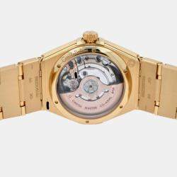 Pre Owned Omega Constellation 131.55.29.20.55.002 Automatic White diamonds 18k gold Women's Wristwatch 29 mm