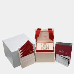 Pre Owned Omega Constellation 131.55.29.20.55.002 Automatic White diamonds 18k gold Women's Wristwatch 29 mm