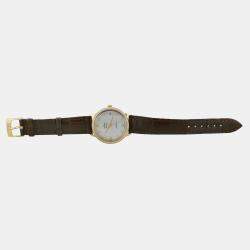 Pre Owned Omega De Ville Prestige 42458332055002 Automatic White diamonds 18k yellow gold Women's Wristwatch 33 mm