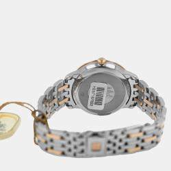 Pre Owned Omega Prestige 424.25.33.20.55.003 Automatic White diamonds 18k yellow gold stainless steel Women's Wristwatch 32.7 mm