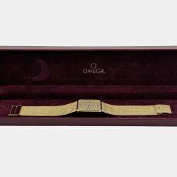 Pre Owned Omega De Ville Quartz 14K Yellow Gold Women's Wristwatch 23 mm