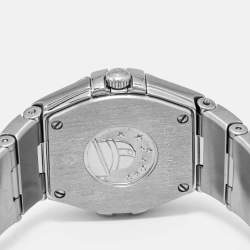 Pre Owned Omega Constellation 123.10.24.60.51.001 Black Dial Diamond Stainless Steel Women's Wristwatch 24 mm