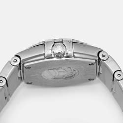 Pre Owned Omega Constellation 123.10.24.60.51.001 Black Dial Diamond Stainless Steel Women's Wristwatch 24 mm