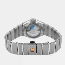 Pre Owned Omega Constellation 123.15.27.20.05.001 Automatic Diamonds MOP Stainless Steel Women's Wristwatch 27 mm