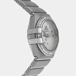 Pre Owned Omega Constellation 123.15.27.20.05.001 Automatic Diamonds MOP Stainless Steel Women's Wristwatch 27 mm