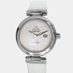 Pre Owned Omega Ladymatic 425.33.34.20.05.001 Automatic Mother of Pearl Stainless Steel Women's Wristwatch 34 mm