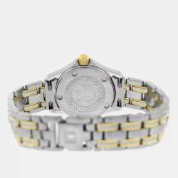 Pre Owned Omega Seamaster 2371.10 Quartz White Dial Stainless Steel 18K Yellow Gold Women's Wristwatch 26 mm