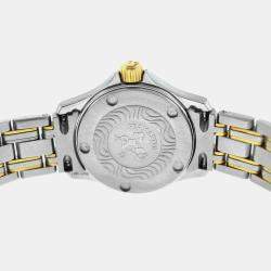 Pre Owned Omega Seamaster 2371.10 Quartz White Dial Stainless Steel 18K Yellow Gold Women's Wristwatch 26 mm