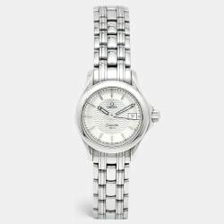 Pre Owned Omega Seamaster 2581.31.00 Silver Dial Stainless Steel Women's Wristwatch 25 mm