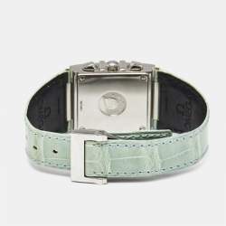 مملوكة مسبقًا ساعه يد نسائية أوميغا Constellation 1847.74.41 صدف ألماس ستانلس ستيل حزام جلد تمساح 28 مم