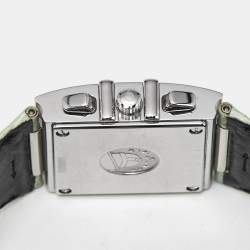 مملوكة مسبقًا ساعه يد نسائية أوميغا Constellation 1847.74.41 صدف ألماس ستانلس ستيل حزام جلد تمساح 28 مم