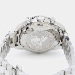 Pre Owned ساعة يد للجنسين أوميغا سبيدماستر محوري مشترك زمني 324.30.38.50.01.001 قرص أسود ستانلس ستيل 38 مم