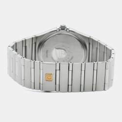 مملوكة مسبقًا ساعة يد نسائية أوميغا كونستيليشن 396.1201 قرص رمادي ستانلس ستيل 33.50 مم