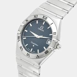 مملوكة مسبقًا ساعة يد نسائية أوميغا كونستيليشن 396.1201 قرص رمادي ستانلس ستيل 33.50 مم