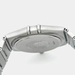 مملوكة مسبقًا ساعة يد نسائية أوميغا كونستيليشن 396.1201 قرص رمادي ستانلس ستيل 33.50 مم