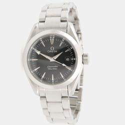 مملوكة مسبقًا Omega Seamaster Aqua Terra 2577.50 Automatic Black Stainless Steel Men's Wristwatch 29mm