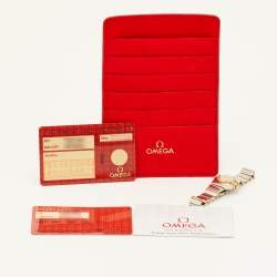 مملوكة مسبقًا Omega Constellation 1362.15.00 Champagne Dial Diamond 18K Yellow Gold Stainless Steel Women's Wristwatch 22.50 mm