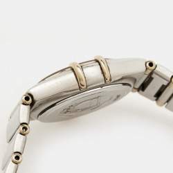 مملوكة مسبقًا Omega Constellation 1362.15.00 Champagne Dial Diamond 18K Yellow Gold Stainless Steel Women's Wristwatch 22.50 mm