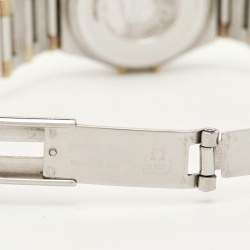 مملوكة مسبقًا Omega Constellation 1362.15.00 Champagne Dial Diamond 18K Yellow Gold Stainless Steel Women's Wristwatch 22.50 mm