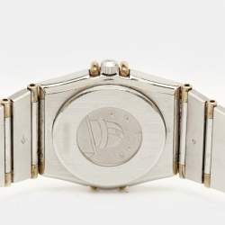 Pre Owned Omega Vintage Constellation 795.1080 Champagne Dial 18K Yellow Gold Stainless Steel Women's Wristwatch 22.50 mm