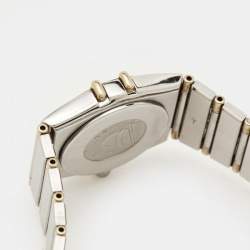 Pre Owned Omega Vintage Constellation 795.1080 Champagne Dial 18K Yellow Gold Stainless Steel Women's Wristwatch 22.50 mm