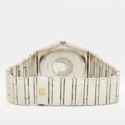 مملوكة مسبقًا ساعة يد نسائية أوميغا كونستيليشن 396.1201 قرص رمادي ستانلس ستيل 33.50 مم