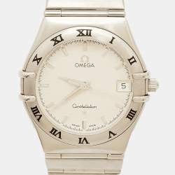 Pre Owned Omega Constellation 1512.30.00 Silver Dial Stainless Steel Women Wristwatch 33.50 mm