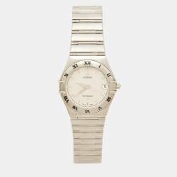 Pre Owned Omega Constellation 1512.30.00 Silver Dial Stainless Steel Women Wristwatch 33.50 mm