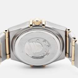 مملوكة مسبقًا Omega Constellation 1262.75.00 Mother Of Pearl Diamond 18K Yellow Gold Stainless Steel Women's Wristwatch 22.5 mm