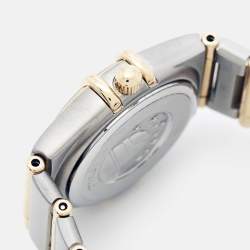 مملوكة مسبقًا Omega Constellation 1262.75.00 Mother Of Pearl Diamond 18K Yellow Gold Stainless Steel Women's Wristwatch 22.5 mm