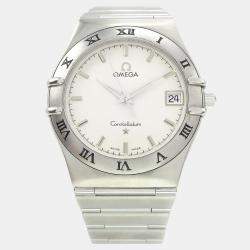 Pre Owned ساعة يد نسائية أوميغا كونستليشن أوتوماتيك ستانلس ستيل فضي 33 مم