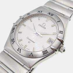 Pre Owned Omega Constellation Automatic Silver Stainless Steel Women's Wristwatch 33 mm