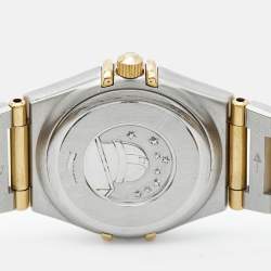 مملوكة مسبقًا ساعة يد نسائية أوميغا كونستليشن 795.1203 كوارتز صدف 18 قيراط ذهب أصفر ستانلس ستيل 22 مم