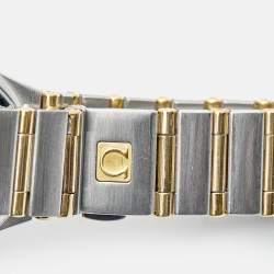 مملوكة مسبقًا ساعة يد نسائية أوميغا كونستليشن 795.1203 كوارتز صدف 18 قيراط ذهب أصفر ستانلس ستيل 22 مم