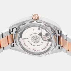 Pre Owned Omega Seamaster Aqua Terra 220.20.34.20.55.001 Automatic Mother of Pearl Dial Stainless Steel Women's Wristwatch 34mm
