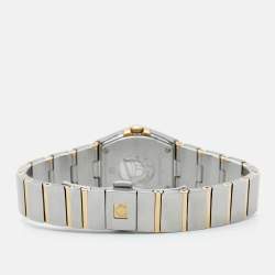 مملوكة مسبقًا Omega Constellation 123.20.24.60.02.002 Silver Dial 18K Yellow Gold Stainless Steel Women's Wristwatch 24 mm